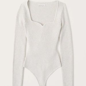 Abercrombie Long-Sleeve Sweetheart Sweater Bodysuit